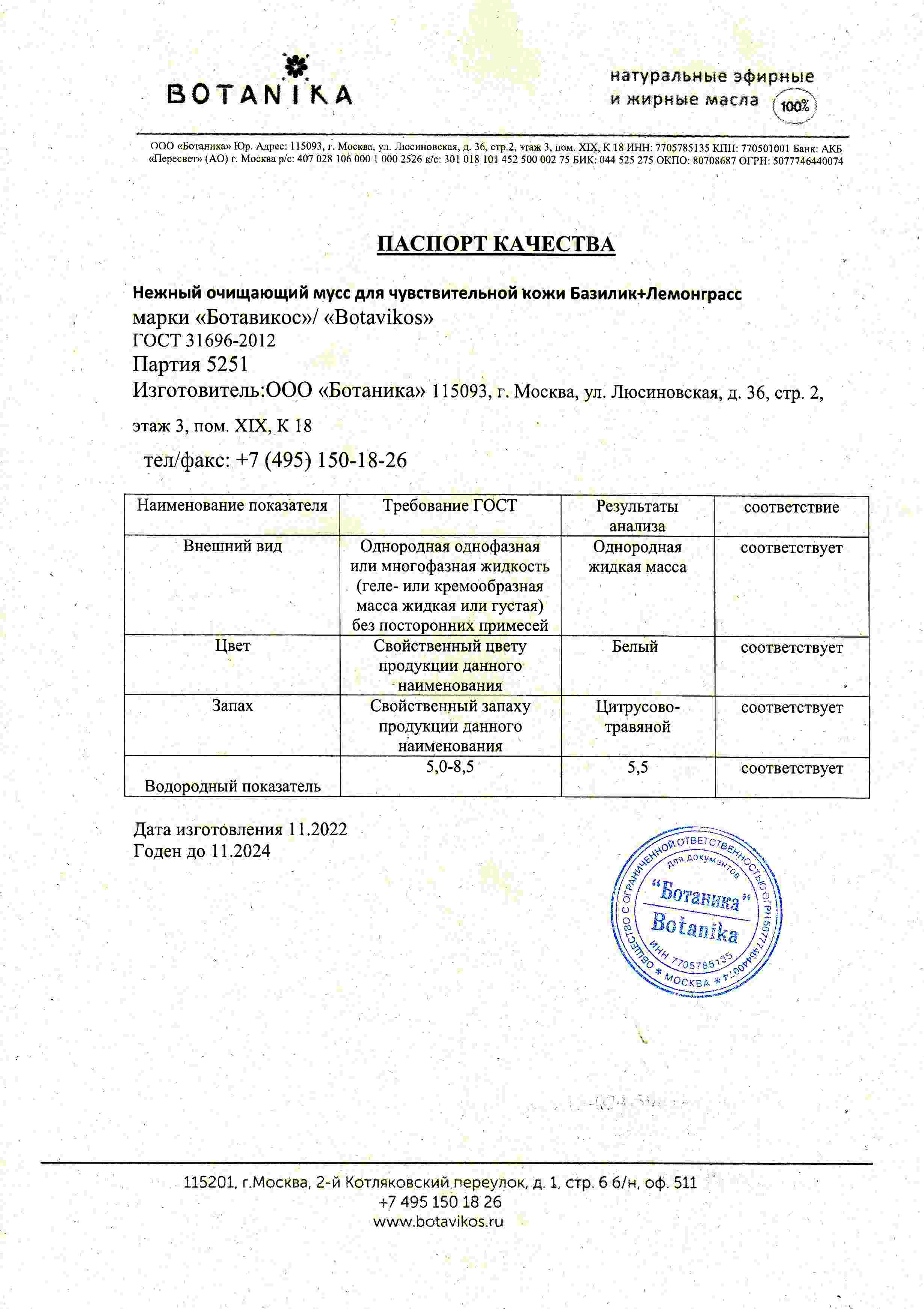 Паспорт №112022
